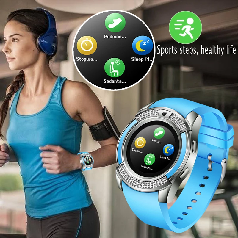 Skup LIGE kobiet smart watch zegarek na rękę wsparcie z kamerą Bluetooth karty SIM TF smartwatch dla iOS telefonu z systemem Android zegarek dla pary