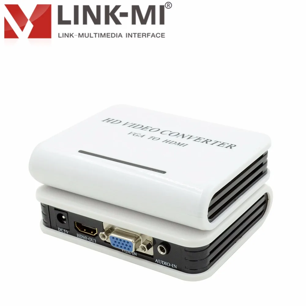 LINK MI LM VH04 Full HD видео преобразователь из VGA в HDMI LCD LED или DLP TV входной сигнал до 1920x1080p