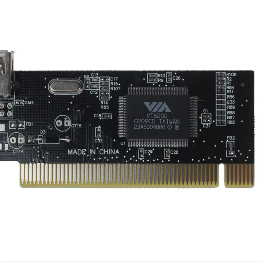 Лучшая цена USB 2,0 4 порта 480 Мбит/с высокоскоростной через концентратор PCI контроллер карты адаптер