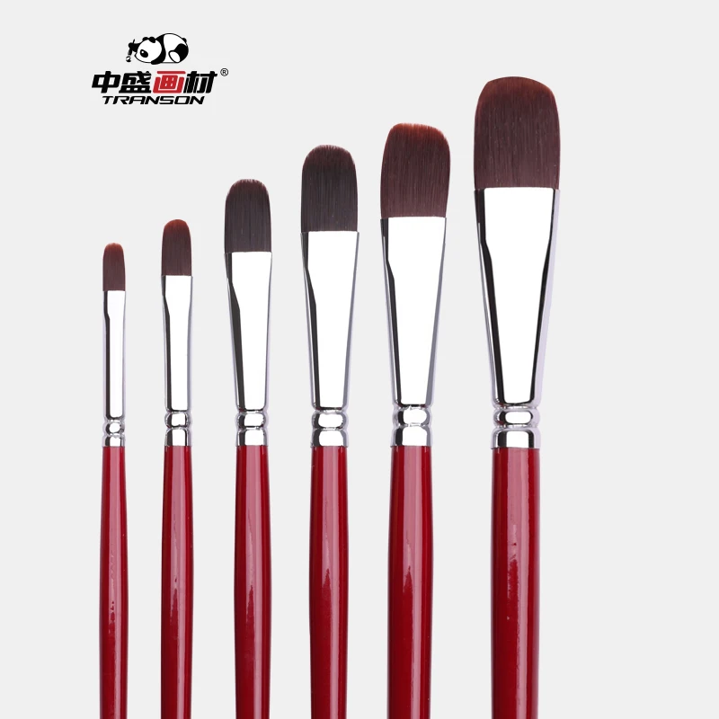 Aliexpress.com : Buy Transon 6PCS\/Set Hot Selling Filbert Nylon Paintbrush Watercolors for 