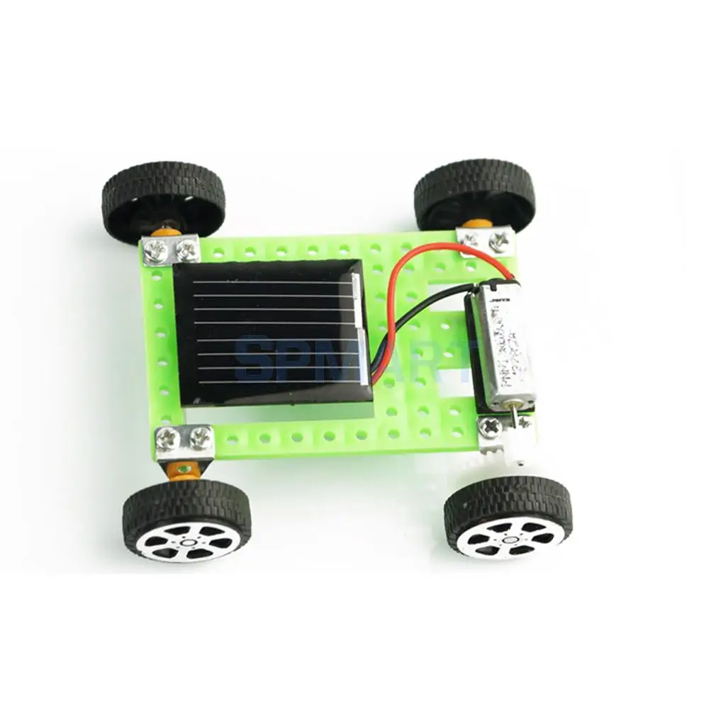 DIY Assembled Solar Powered Car Runing Model Kits Science Educational Toys
