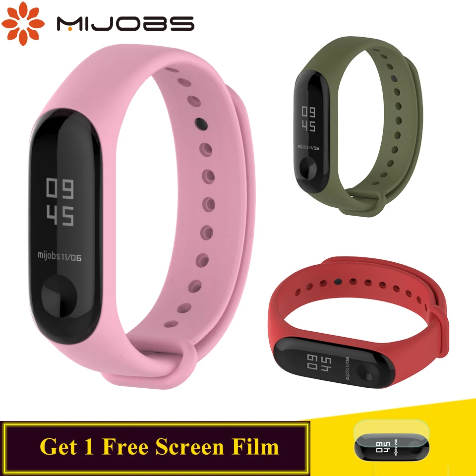 

Mijobs Mi band 4 3 Strap Silicone Bracelet for Correa Xiaomi Mi band 4 3 Accessories Wrist Strap Miband 3 Smart Wristbands Sport