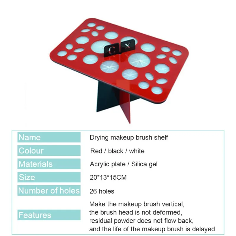 1 ПК акрил основа для макияжа Косметическое дерево сухие щетки отверстие кисти для макияжа Сушилка Стенд Висячие инструменты