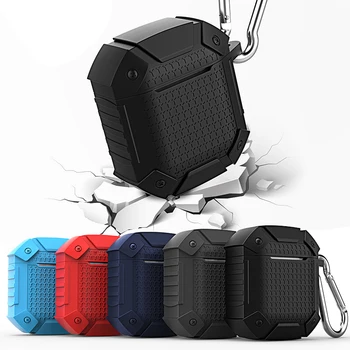 

Shockproof Armor Bluetooth Wireless Earphone Case For Airpods 2 & 1 With Ring Holder Sport Style Earphone Case For Airpods Cover
