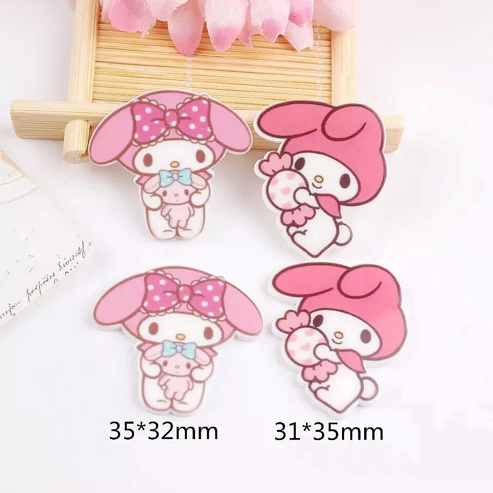 20 шт. милый мультфильм Мелодия Miffy Кабошоны плоской задней смолы для DIY телефон