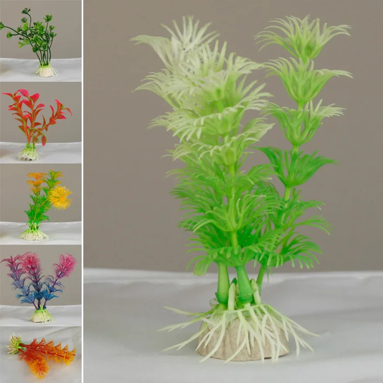 

Plastic Artificial Colorful Underwater Plant Fish Tank Aquarium Oranment Decor