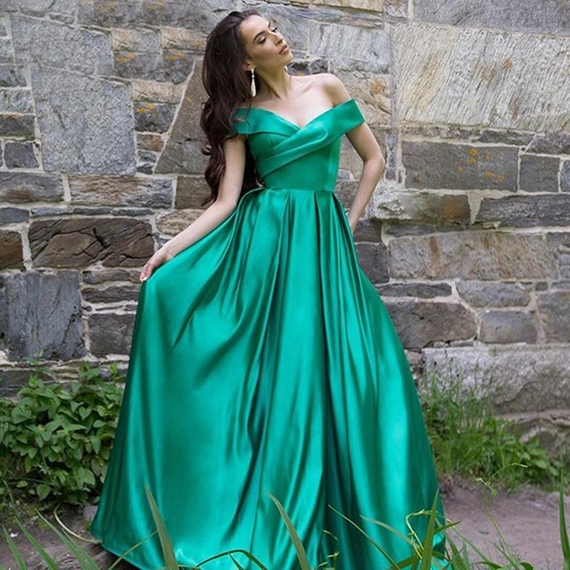 dark green full length dress