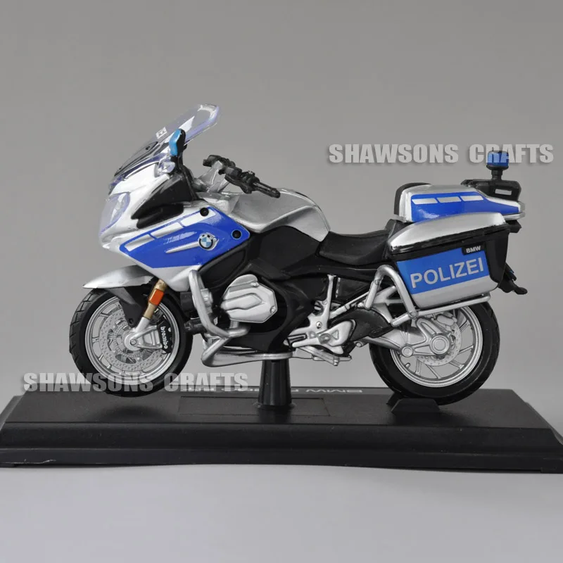 Литая модель игрушки Maisto 1:18 R1200 R 1200 RT полицейский Мотоцикл миниатюрный велосипед копия