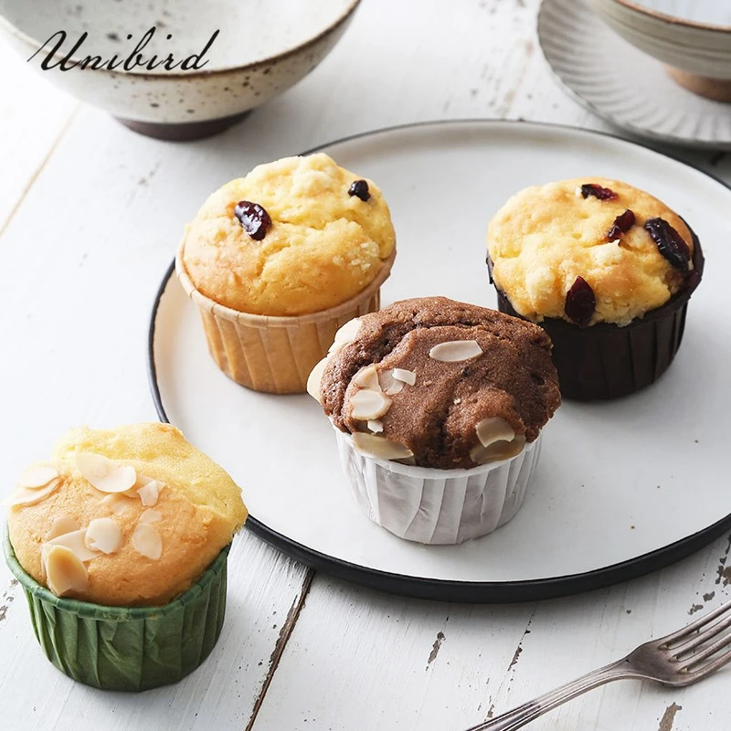 

Unibird 30/60Pcs Ins Style Muffin Cupcake Cake Liner Paper Cups Tray Pastry Mold Baking Decorating Mould Party Accessories