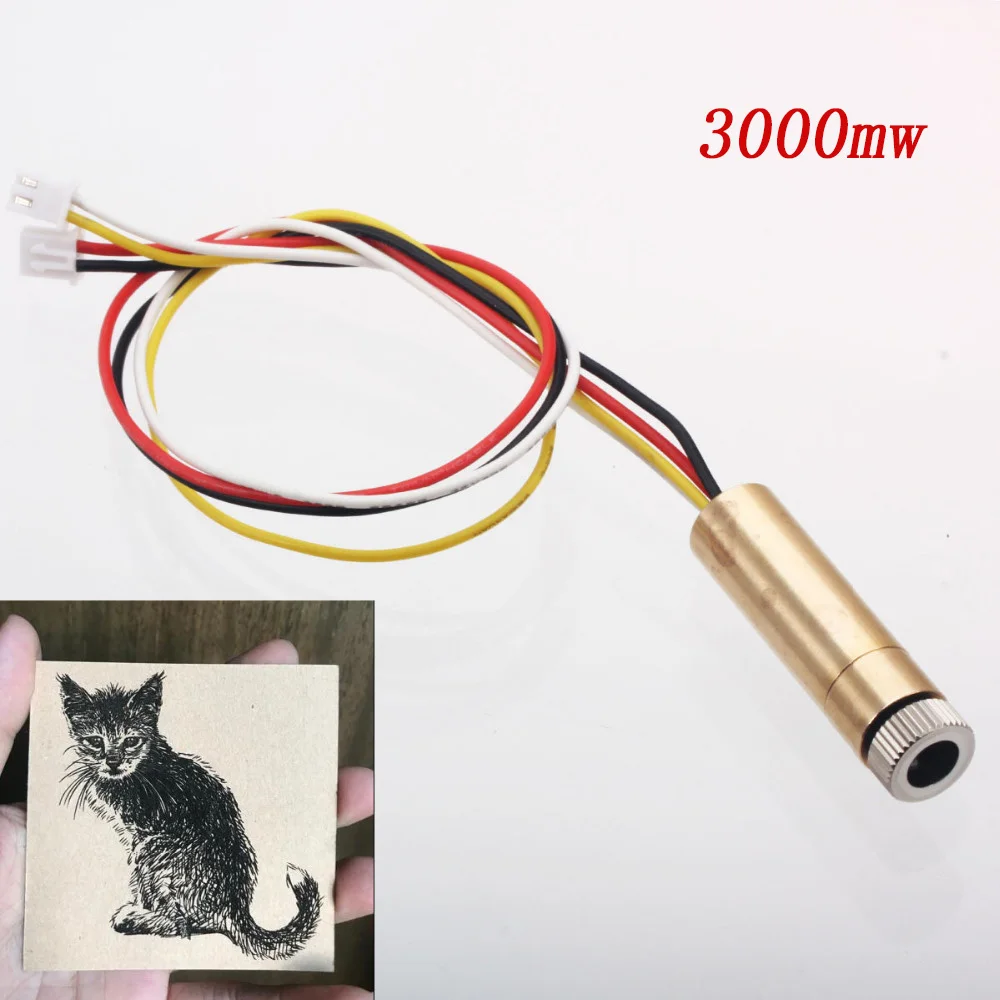 

3000mw 4pin ttl/pwm control 445nm laser head replace kit for neje dk-8-kz dk-8-fkz dk-bl laser engraver