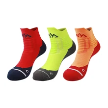 Высокопроизводительные беговые носки Marathon Серебристые ионные COOLMAX быстросохнущие антибактериальные дышащие спортивные носки для баскетбола и велоспорта