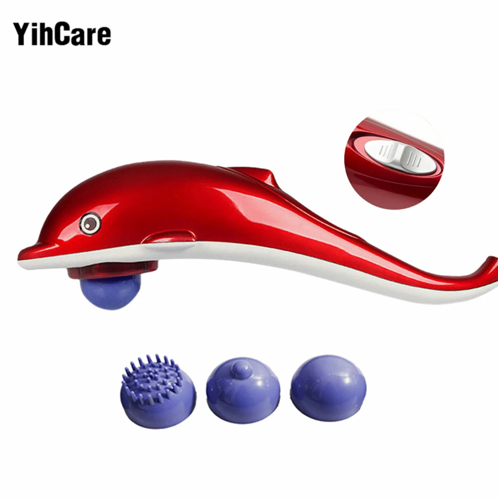 YihCare Electric Dolphin Massager Stick Back Massage Hammer Vibration