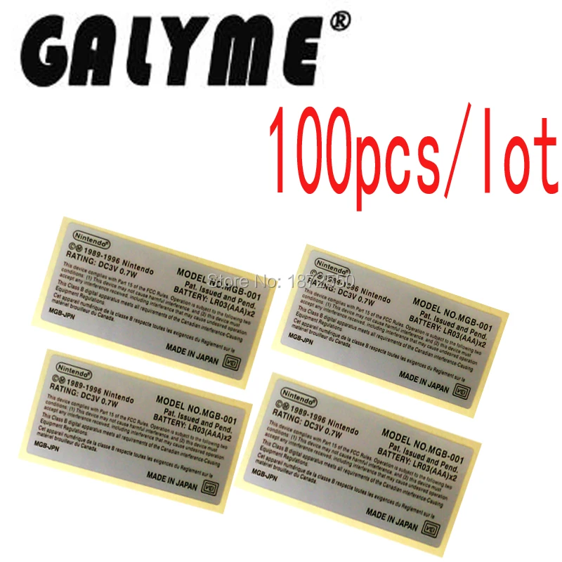 100 pcs/lot New DIY Repair Part For NintendoGameboy Pocket GBP GBO DMG Shell/Case Plastic Label Tag Sticker Back Housing | Электроника