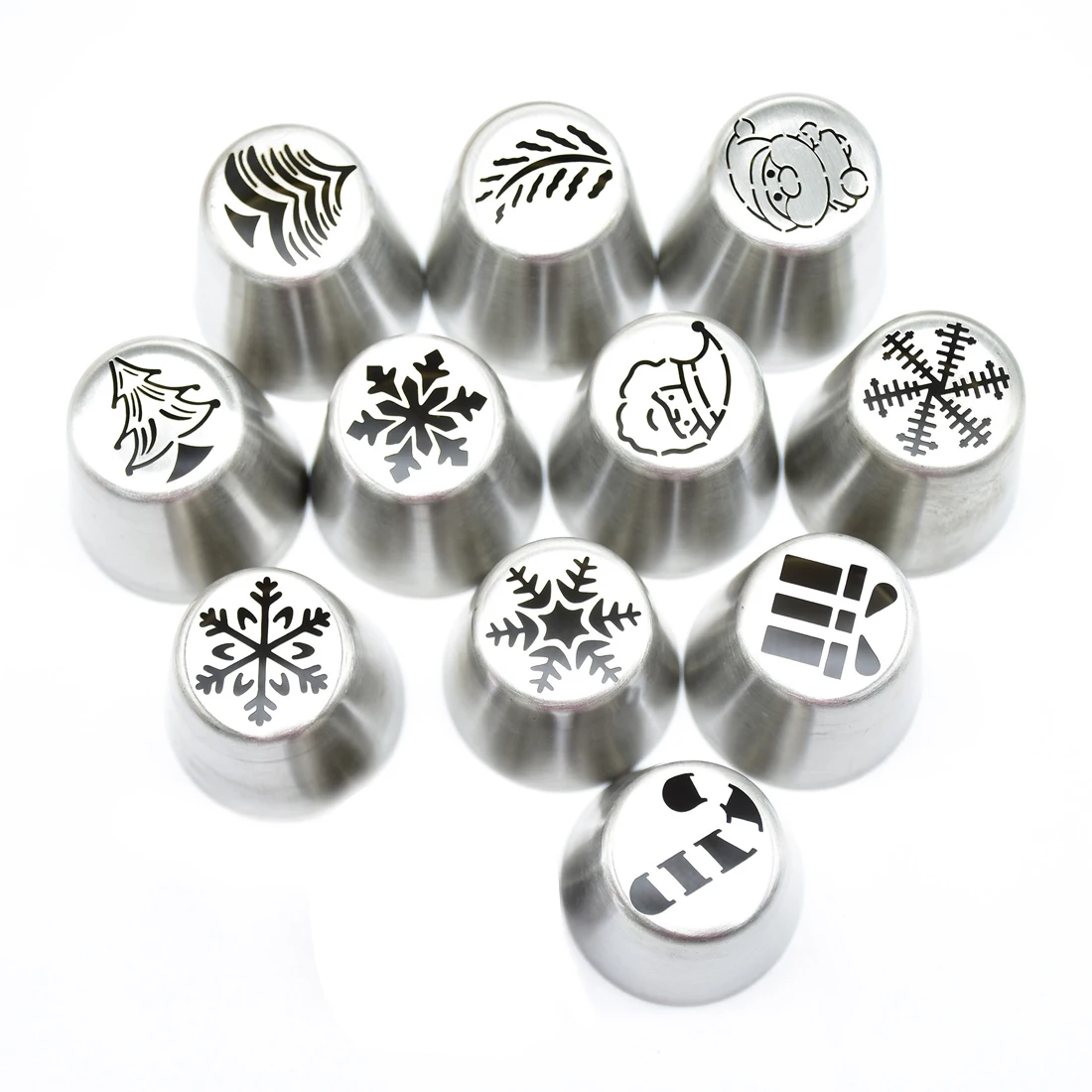 

Hot Sale Icing Piping Tips Christmas Tree Special Russian Leaf Nozzle Bakeware Cupcake Cake Decorating Pastry Baking Tools