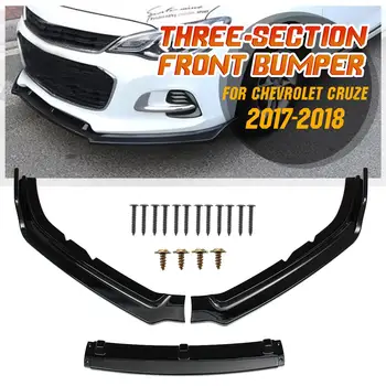 

3pcs Car Front Bumper Lower Diffuser Lips Spoiler Bumpers Spoiler Protector Glossy Black For Chevrolet/Cruze 2017 2018