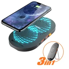 Type C Wireless Charger Pad , Wofalo 2 in 1 Fast Charging Stand Mat Dock for Samsung S7/S7 Edge/S8/S8 Plus/ Note 8, Qi-Enabl