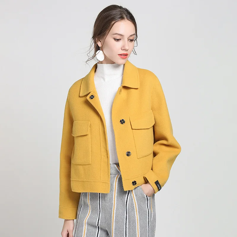 

Wool Coat Female Spring Autumn Jacket Women Clothes 2019 Korean Elegant Woolen Coats and Jackets Tops Casaco Feminino ZT2240