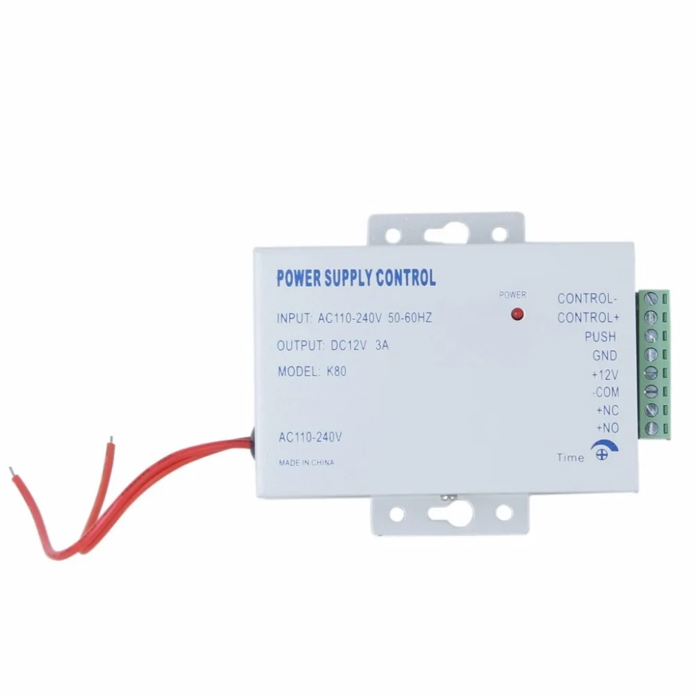 Yobangбезопасности AC 110-240 V к DC 12 V 3A блок питания для контроля доступа двери по всему миру напряжение