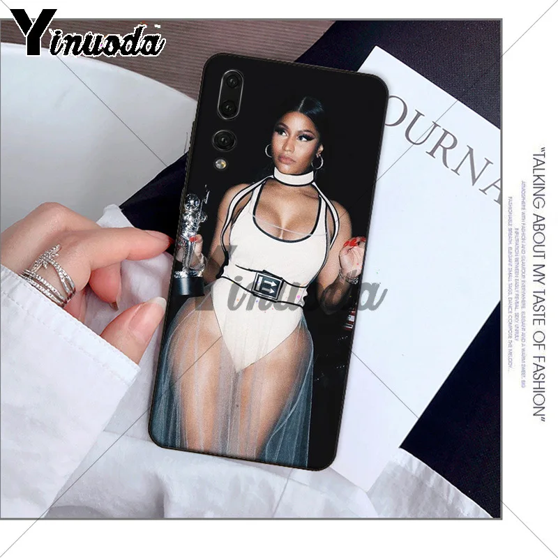 Yinuoda Cardi B Nicki Minaj TPU черный чехол для телефона Huawei P10 plus 20 pro P20 lite mate9 10 honor view10 Чехлы