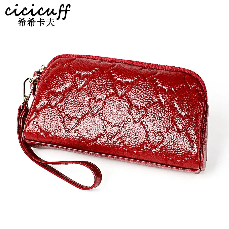 CICICUFF 2020 New Fashion Genuine Leather Women Day Clutches Famous Brand Long Wallets Ladies Coin Purse Clutch Money Bag | Багаж и сумки