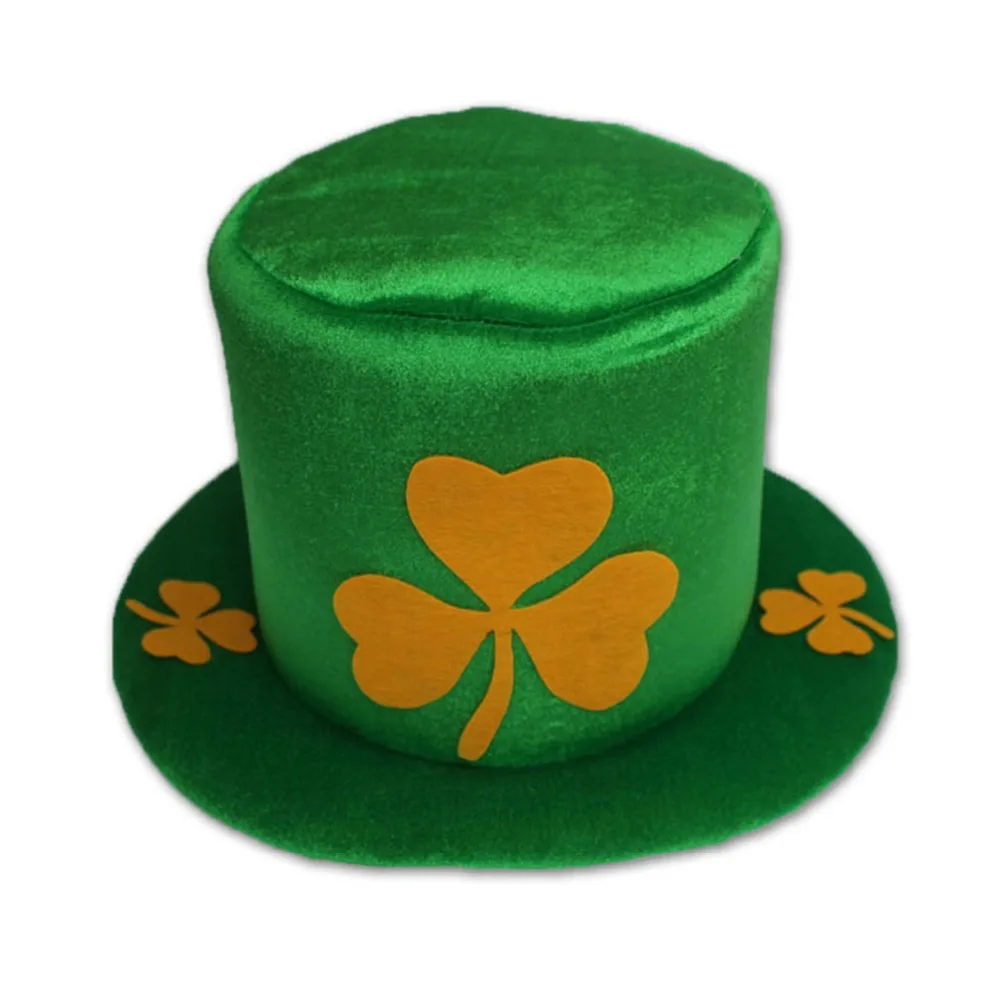 

1PCS St. Patrick's Day Party Costume Hat Green Leprechaun Shamrock Top Hat