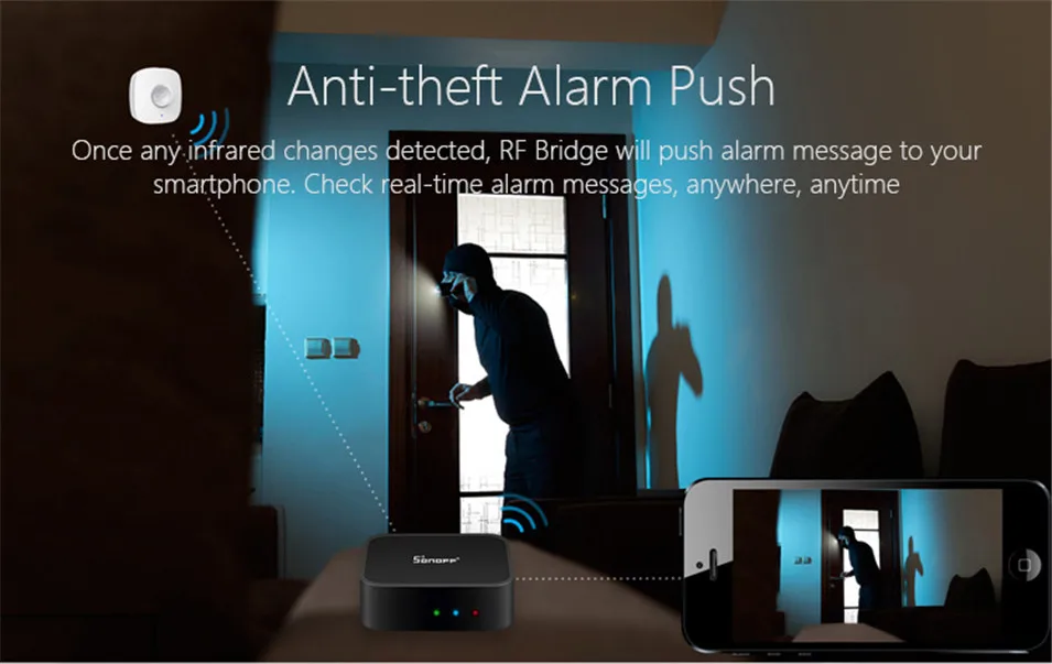 New Sonoff RF Bridge WiFi 433 MHz Replacement Home Automation Universal Switch Intelligent Domotica Wi-Fi Remote RF Controller-2