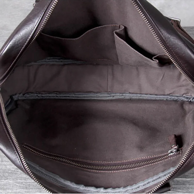 AETOO Retro casual leather handbag, male head cowhide computer bag, handmade business briefcase