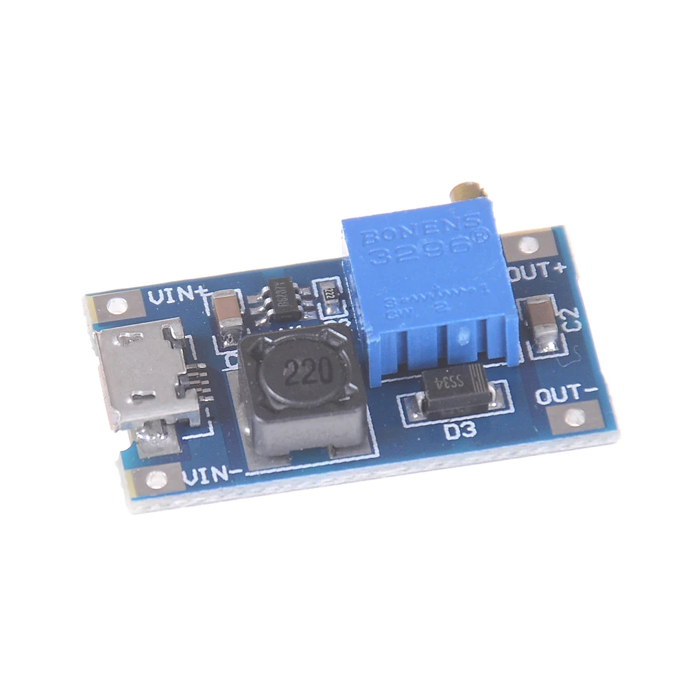 

1 pcs DC-DC USB 2~24V To 5~28V 2A Boost Step Up Adjustable Regulator Power Module
