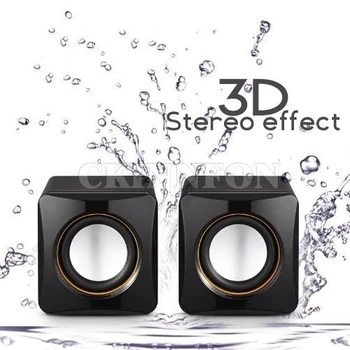 

50Pcs/Lot 2Pcs/Lot = 1Pair Mini Computer Speakers Portable USB Audio Music Player Speaker for MP3 Computer Laptop PC Phone