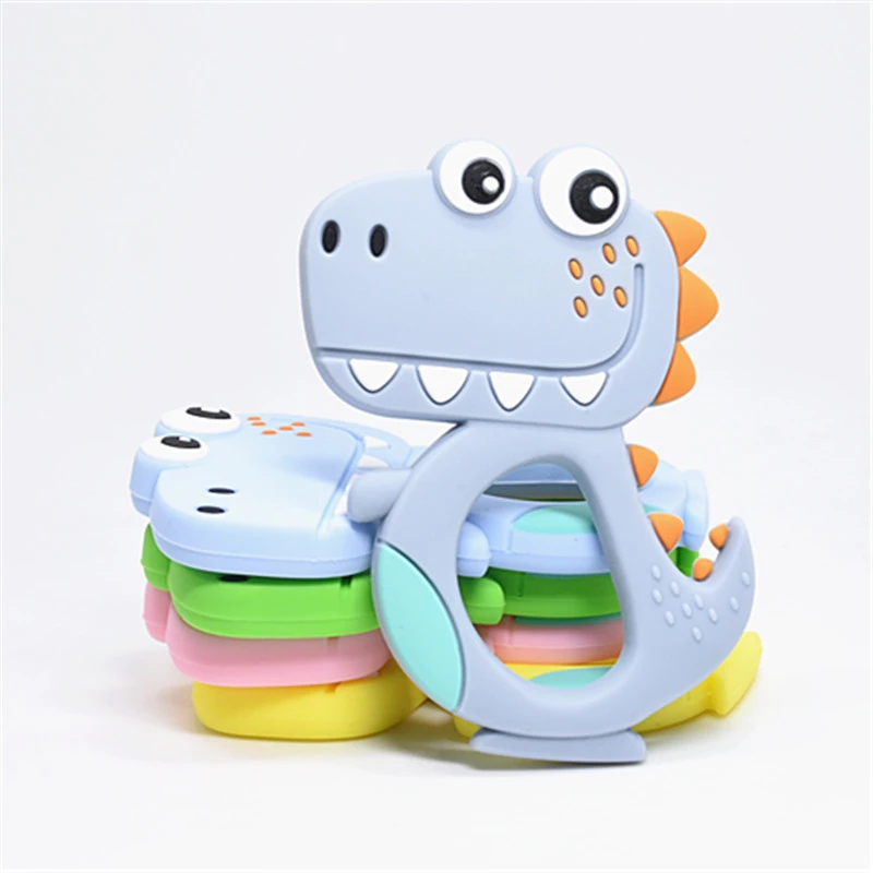 silicone dinosaur teether