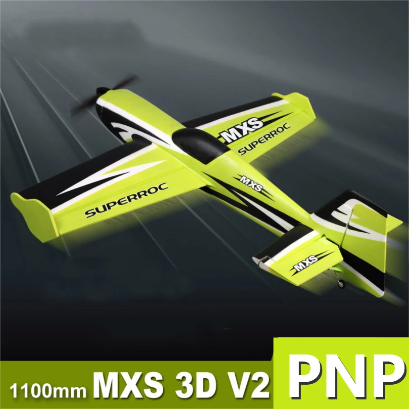 FMS 1100 мм 1 м MXS V2 зеленый 4CH с рефлексным гироскопом 3S Аэробика 3D PNP радиоуправляемый