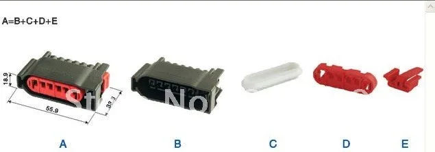 

4M5T-14A464-FFA-L male Connector Terminal plug connectors jacket auto Plug socket female Connector 6-pin connector Fuse box