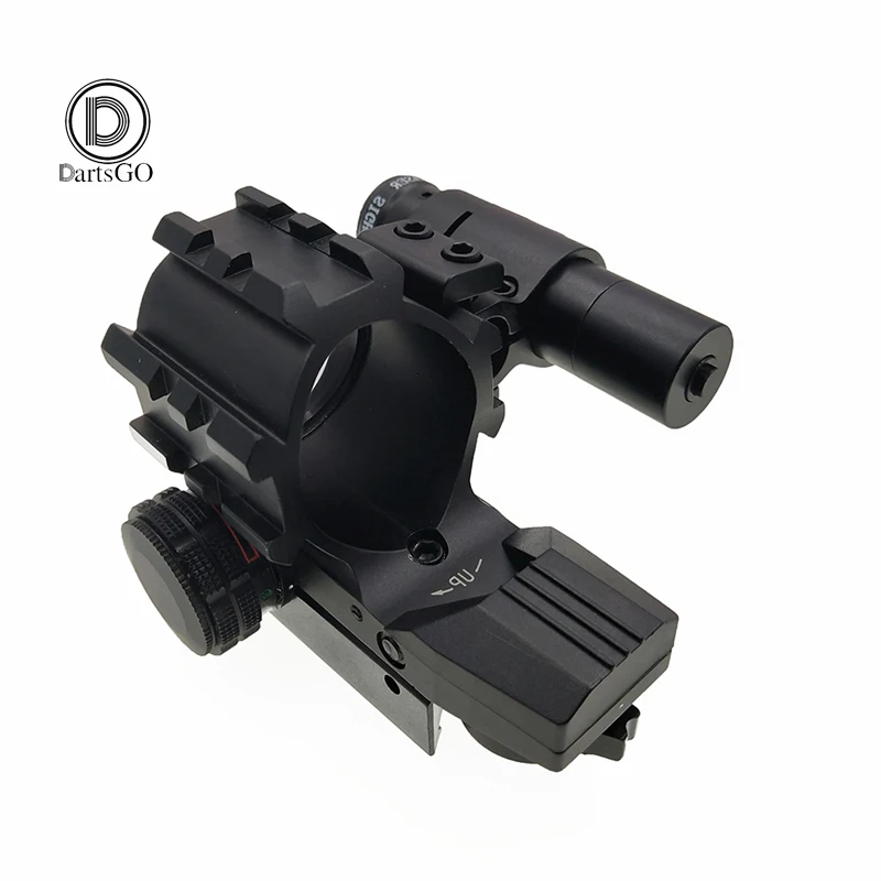 

DDartsGO Red Dot Holographic Reflex Sight Optical Scope RED GREEN Illuminated 4 Reticles With Tactical Red Laser Sight Mounted