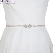 Элегантные Свадебные ремни реальное изображение Удивительные Хрустальные Стразы блестящие дешевые свадебные пояса для выпускного вечера пояс