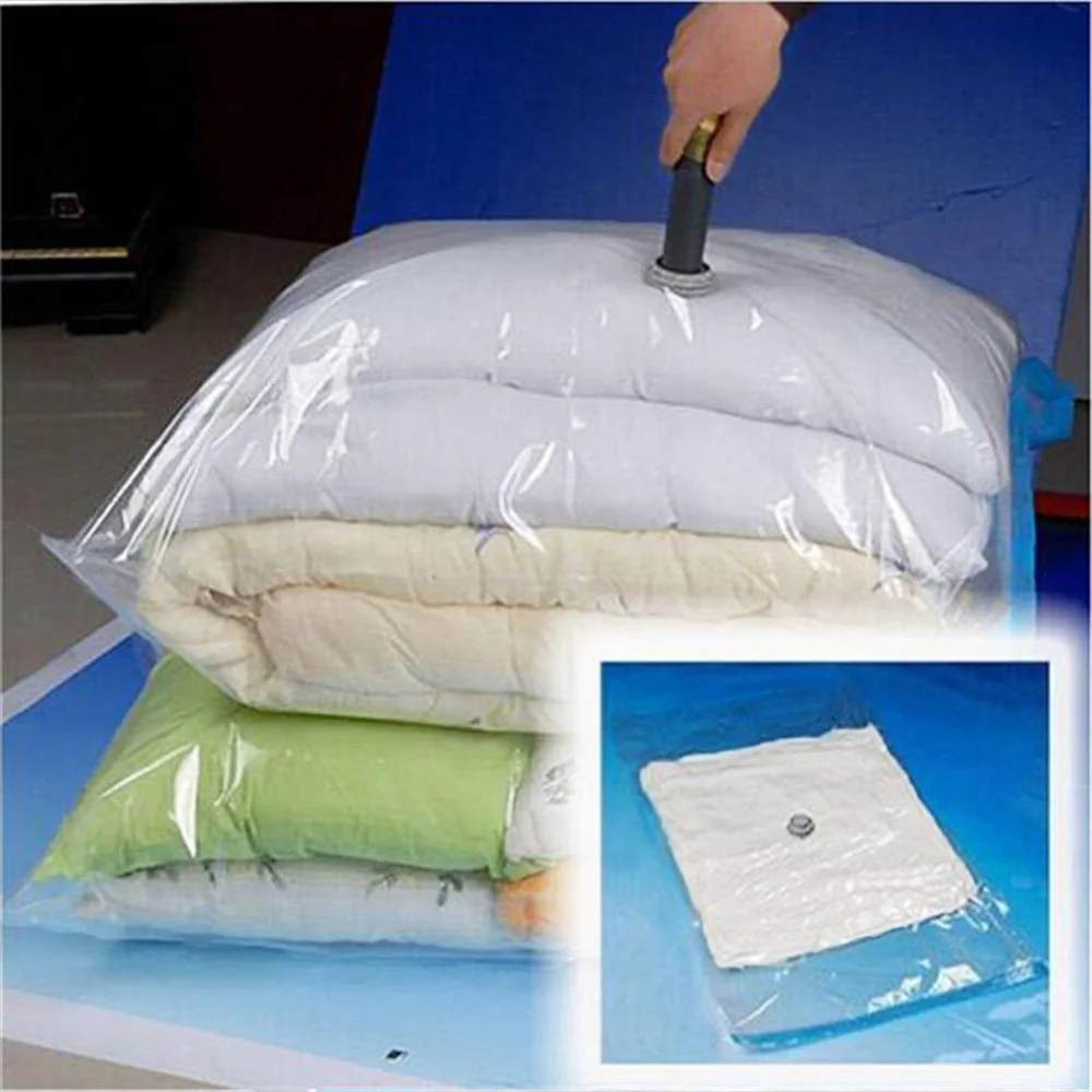 Vacuum Bag Storage Bag Transparent Border Foldable Extra Large Compressed Organizer Saving Space Seal Bags DROPSHIPPING