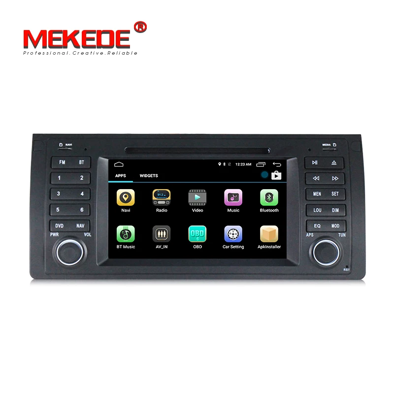Top MEKEDE Android car dvd multimedia player for BMW 3series E39 E53 X5 M5 with 4G lte wifi 2G RAM 16G ROM GPS radio free shipping 1