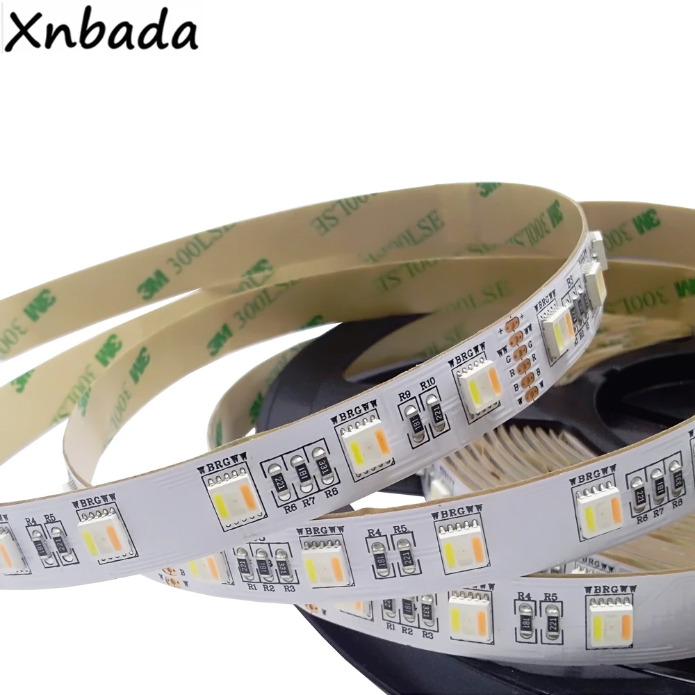 #cheap SMD5050 RGB+CCT(White+Warm White) Led Strip Light 60Led m DC12V 24V CW+RGB+WW Chips Flexible Led Strip 5M Lot