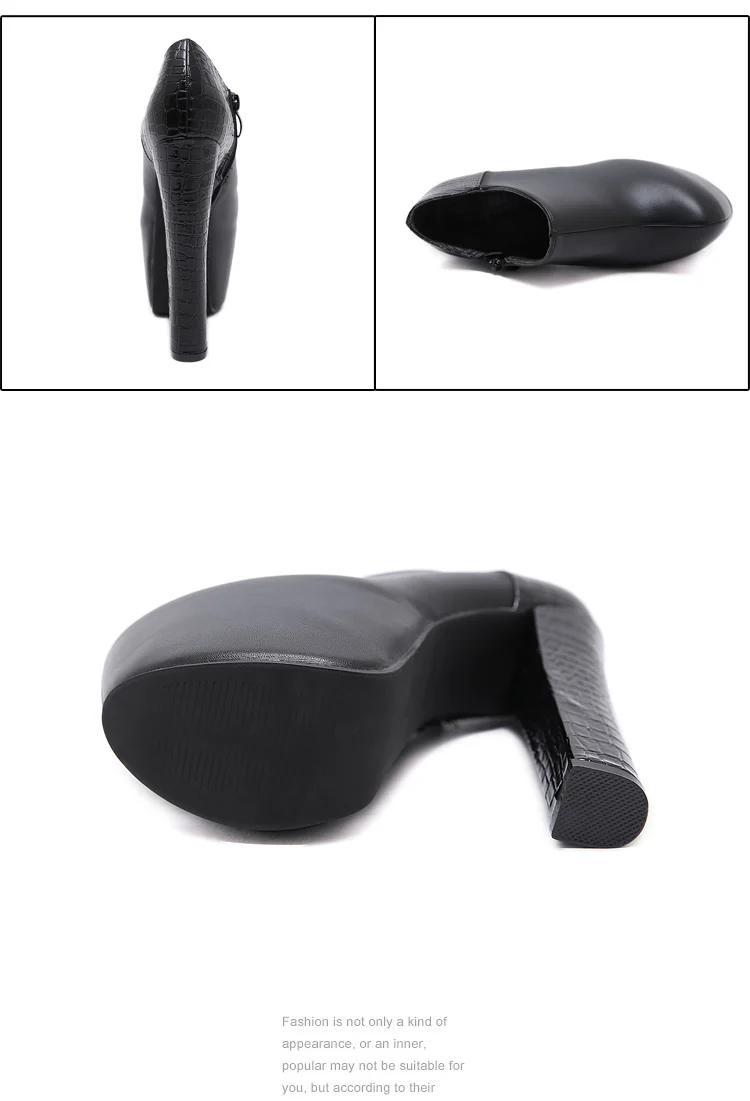 Mobeini Brand Fashion Round Toe Woman PU Leather Ankle Boot Thin High Heels Short Boots Autumn Boots Spring Woman Zipper Shoes