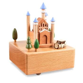 

Fashion Carousel Music Box Children's Birthday Girls Creative Gift Girl New Wooden Princess European Home Decoration Music Boxes