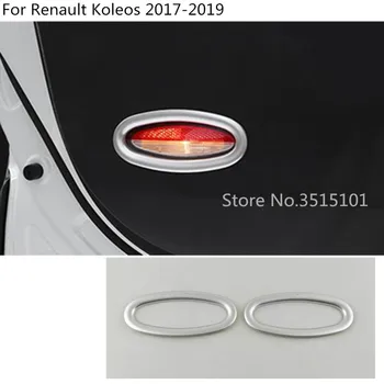 

Car body inner door side lamp cover light frame stick styling ABS Chrome trim 2pcs For Renault Koleos 2017 2018 2019