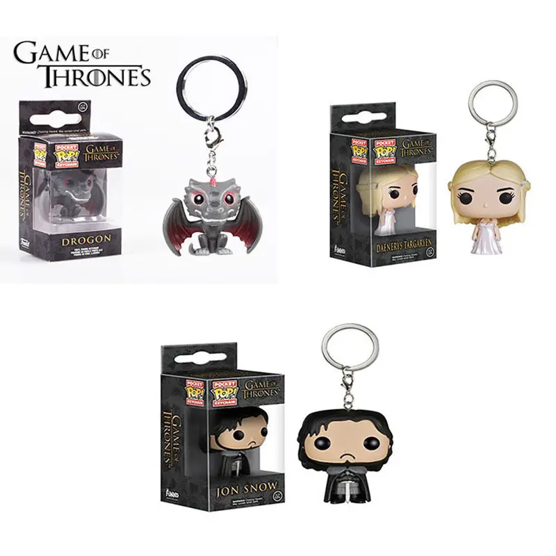 

Funko POP 4cm Game of Thrones Drogon & JON SNOW & DAENERYS TARGARYEN action Figure Collection Toy for children with retail box