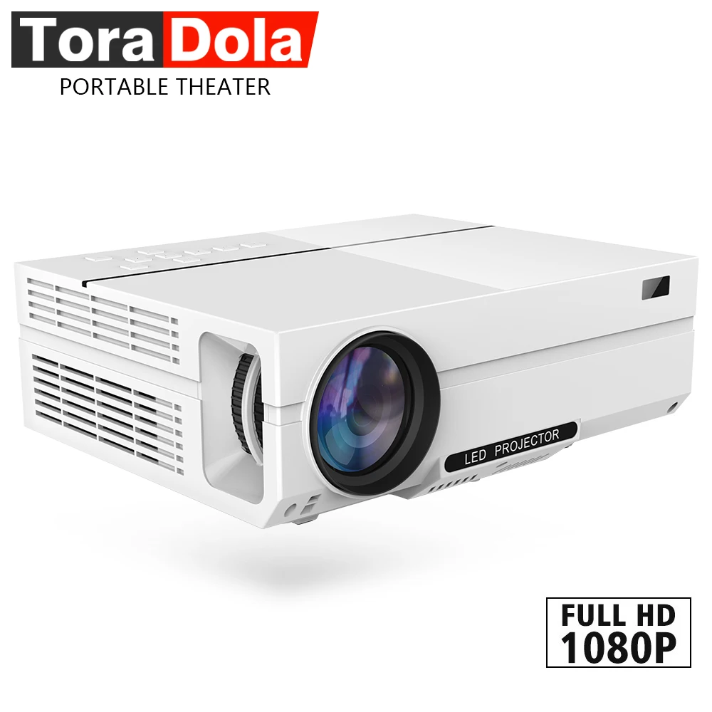 Tora Dola Full HD проектор T26 встроенный 1080P 4500 люмен видео светодиодный ЖК дисплей
