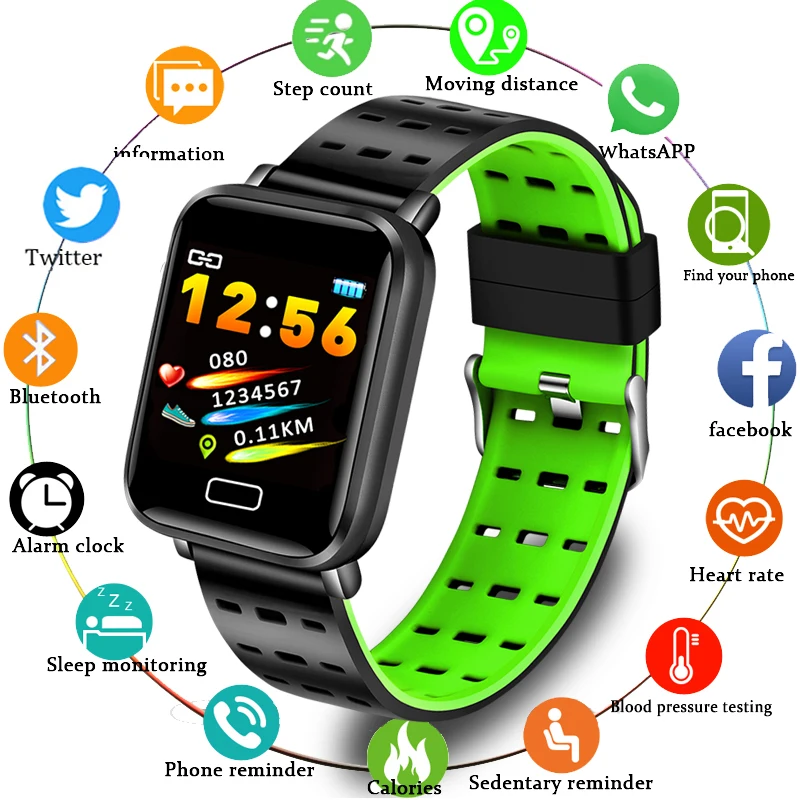 

Smart Bracelet Heart Rate Blood Pressure Monitoring Smart Wristband Sport Fitness Tracker Pedometer Smart Band For Android IOS