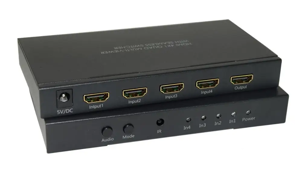 YD-H-SW401S 4x1 HDMI QUAD MULTI-VIEWER с бесшовным переключателем | Электроника