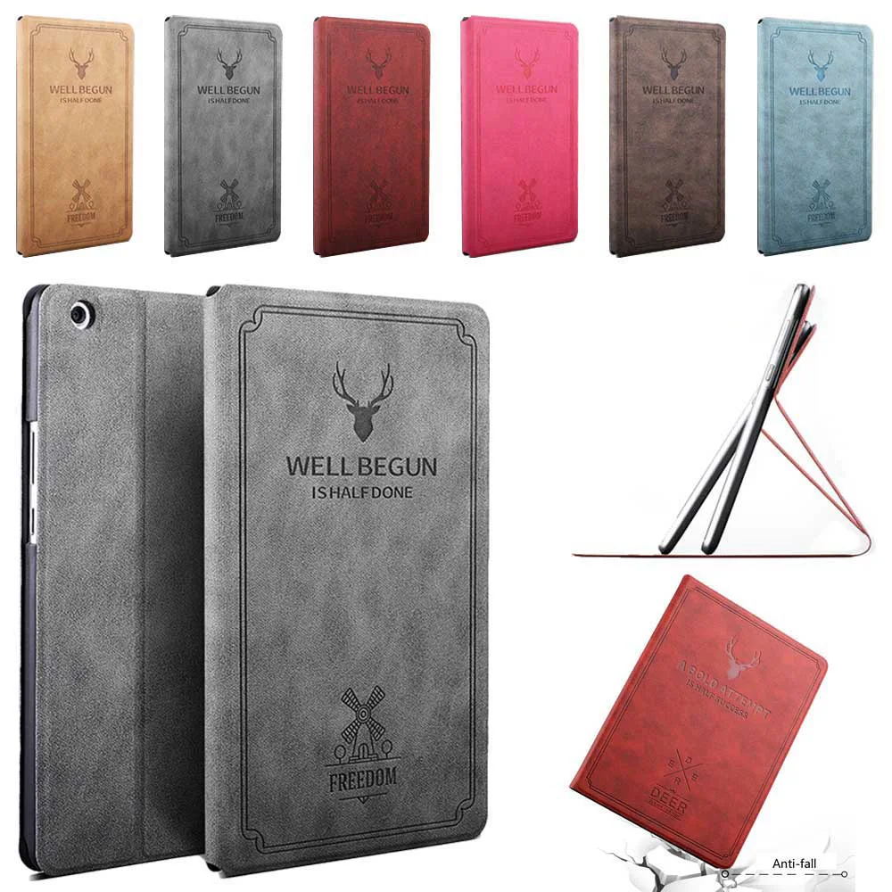 

Auto Wake Sleep Stand Flip Cover for HuaWei Mediapad M3 Lite 8.0 inch Magnetic Matte Leather Smart Tablet Protective Case