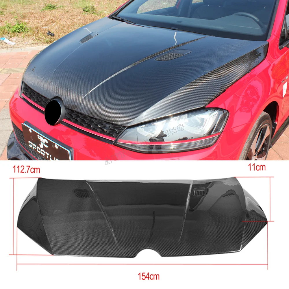 Golf MK7 R styling carbon fiber car front engine hood cover for VW Golf VII MK7 GTI