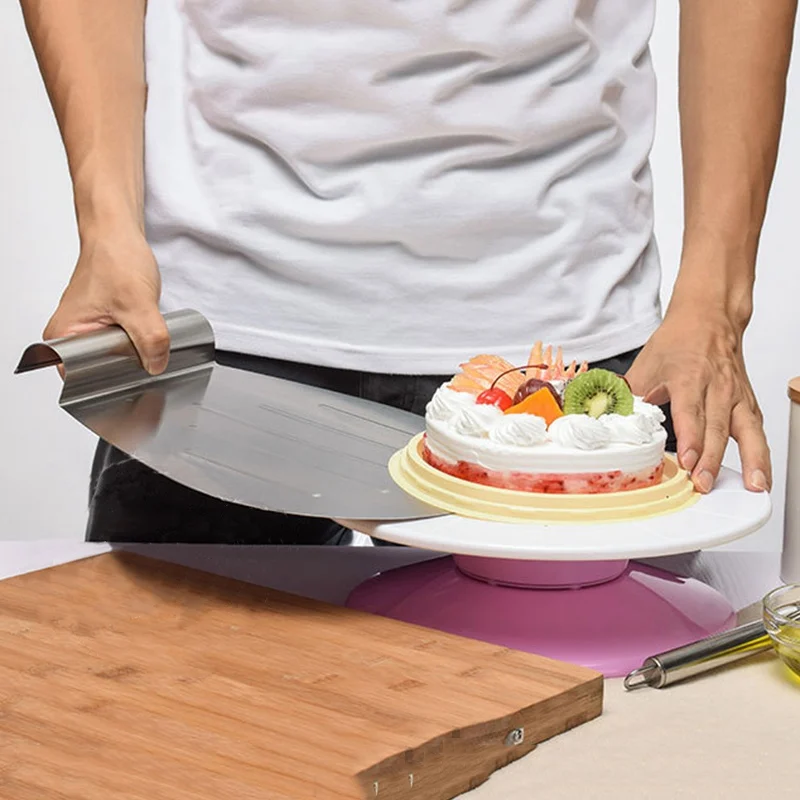 1pc Cake Pizza Shovel Stainless Steel Pizza Cutter Cake Shovel Non-slip Shovel Moving Cake Baking Tools Kitchen Bakeware