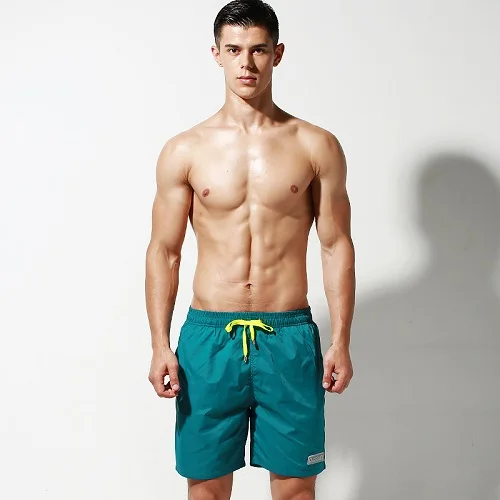 Aimpact мужские бордшорты с подкладкой быстросохнущие плавки на шнурке праздничный купальник для серфинга спортивные шорты для бега Hybird DT84 - Цвет: Bluegreen
