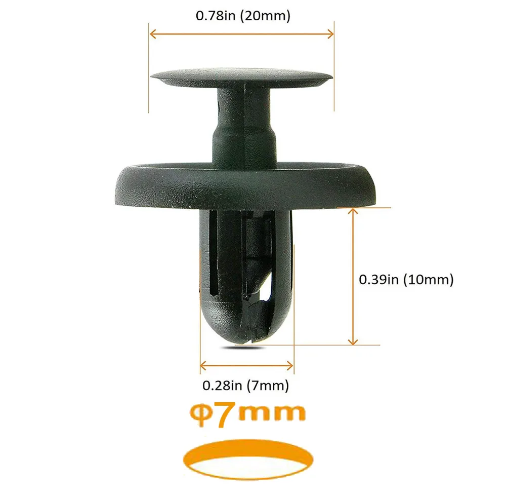 40pcs Engine Under Cover Push-Type Retainer Lexus & Toyota Clips 90467-07201 OEM Replacement Fasteners Clips for Push-in Style (4)