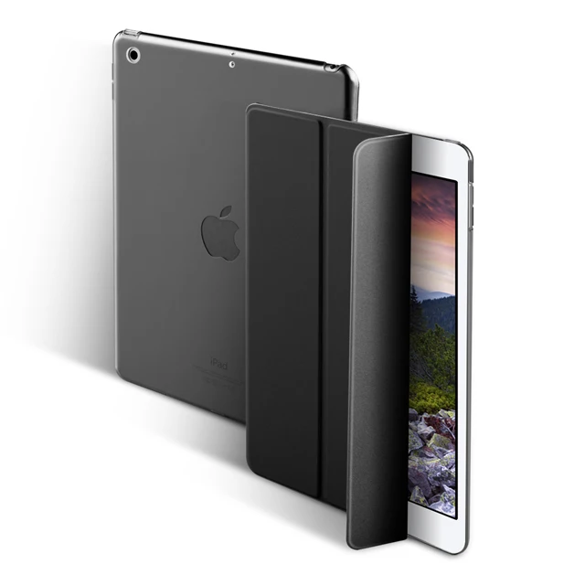 Чехол для iPad Air 1 9,7 Ультра тонкий магнитный стенд смарт-чехол с автоматическим пробуждением/сна PU кожаный чехол для iPad 5 A1474 A1475 A1476 - Цвет: Black